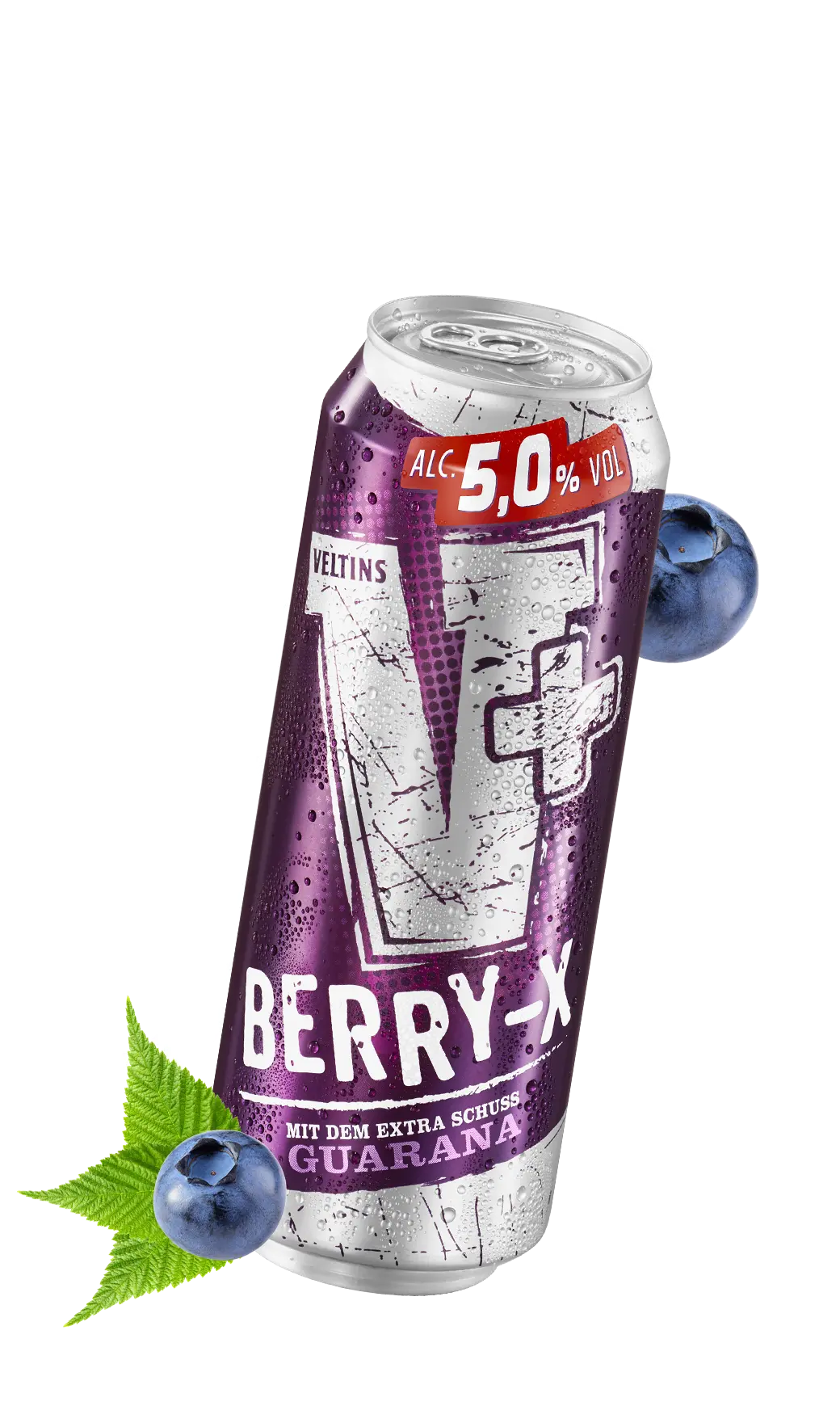 V+ Berry-X Dose mit Früchten + Splash