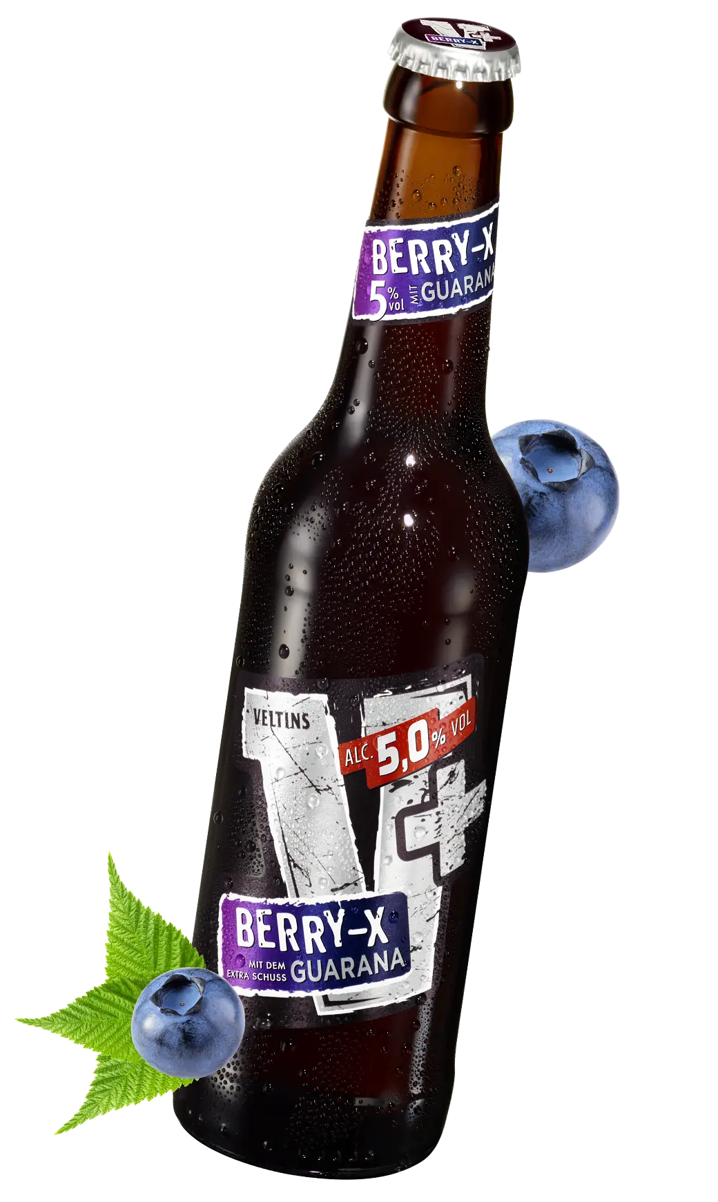 V+ Berry-X Flasche mit Früchten + Splash